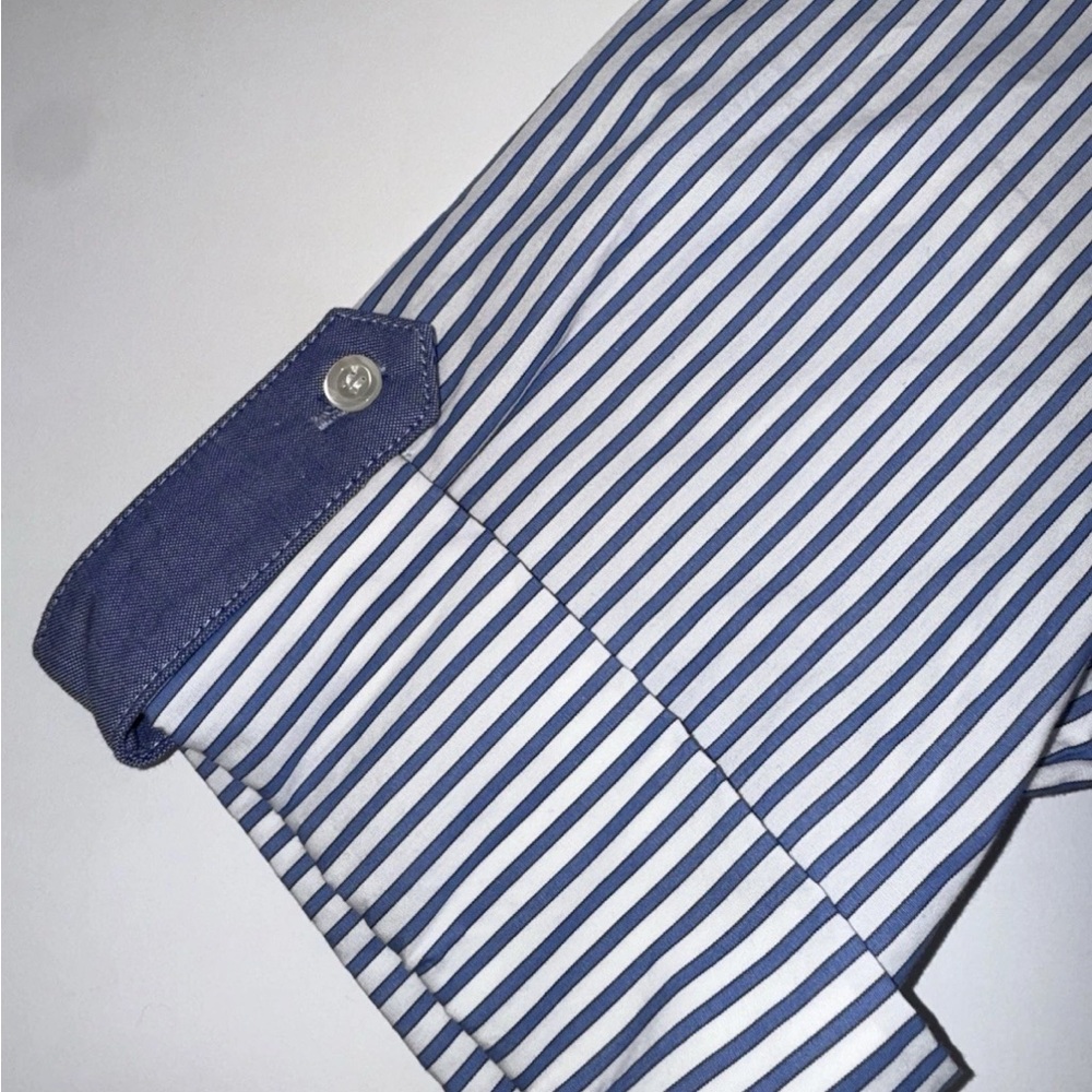 J. McLaughlin Miranda Multi Striped Shirt Dress Size Med 100% Cotton MSRP $228 - Picture 10 of 12